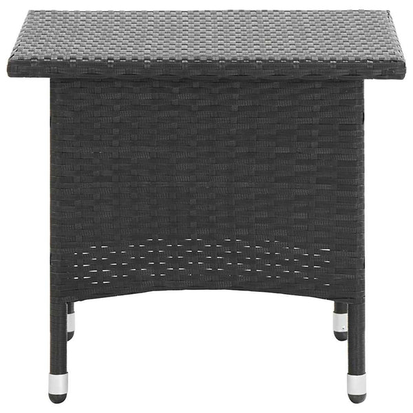Vidaxl Tea Table Black 50X50x47 Cm Poly Rattan Coffee Tables