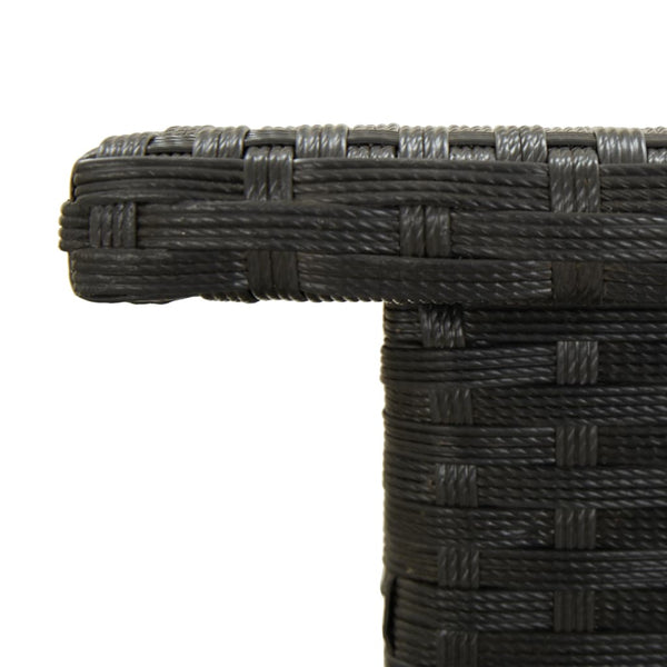 Vidaxl Tea Table Black 50X50x47 Cm Poly Rattan Coffee Tables