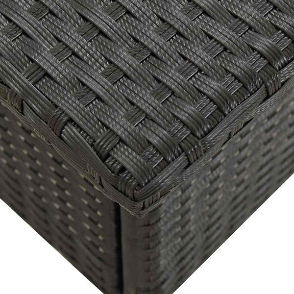Vidaxl Tea Table Black 50X50x47 Cm Poly Rattan Coffee Tables