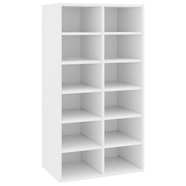 Shoe Rack White 54X34x100.5 Cm Engineered Wood Shoe Racks