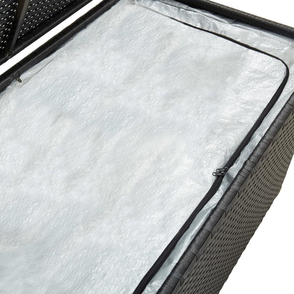 Garden Storage Box Poly Rattan 100X50x50 Cm Black Storage Deck Boxes