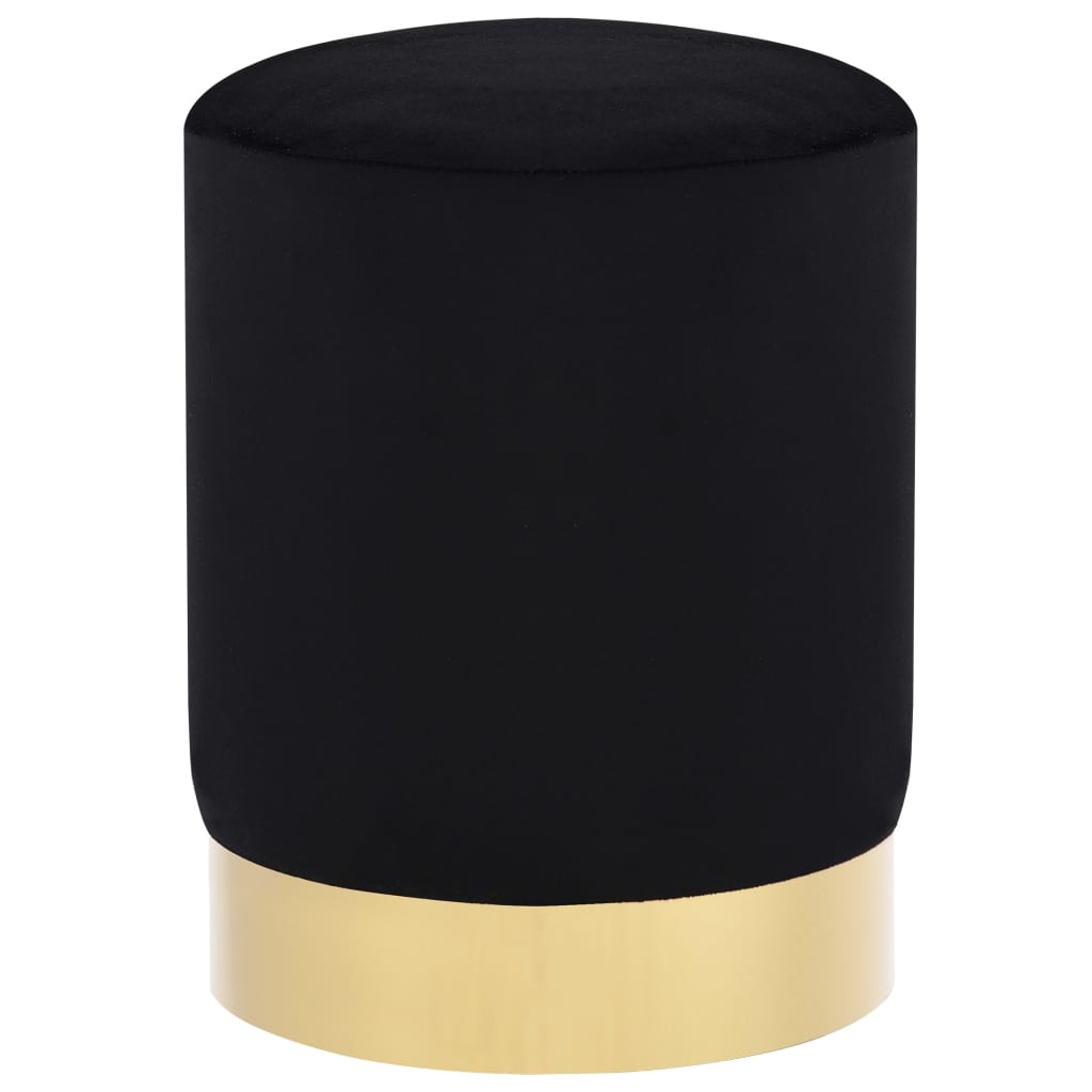 Stool Black And Gold Velvet Benches Bar Stools