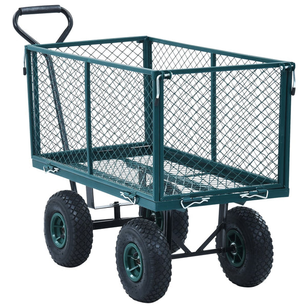 Vidaxl Garden Hand Trolley Green 350 Kg Wheelbarrows Carts Wagons
