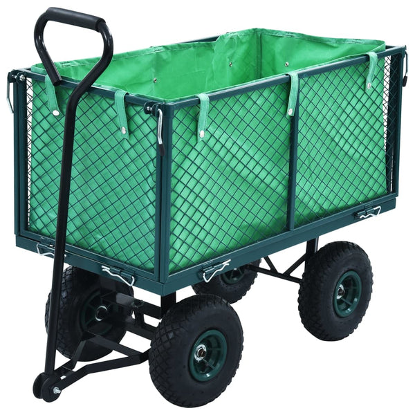 Vidaxl Garden Hand Trolley Green 350 Kg Wheelbarrows Carts Wagons
