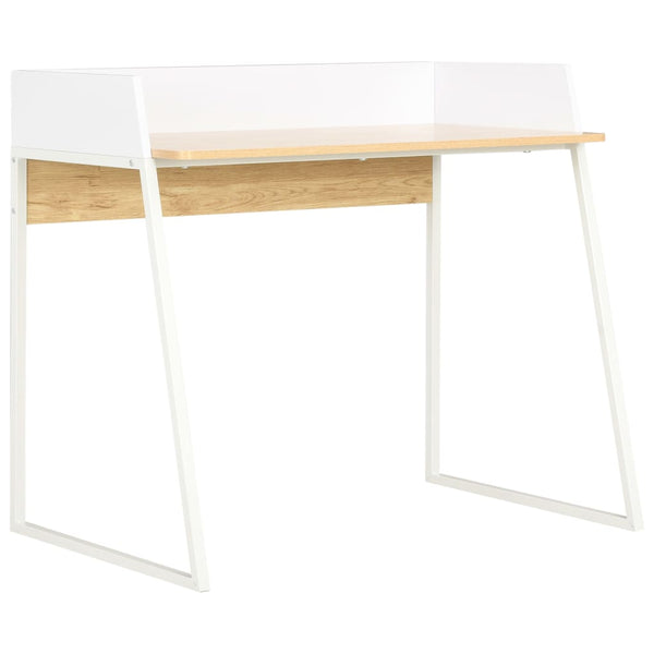 Vidaxl Desk White And Oak 90X60x88cm Home Office Desks