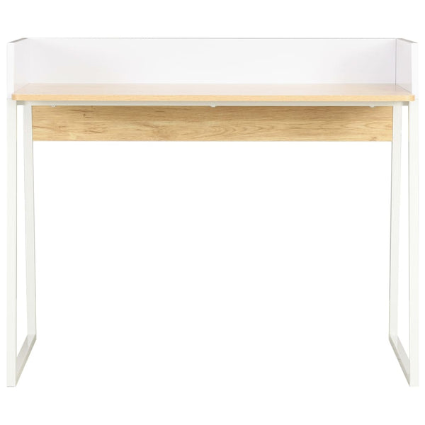 Vidaxl Desk White And Oak 90X60x88cm Home Office Desks