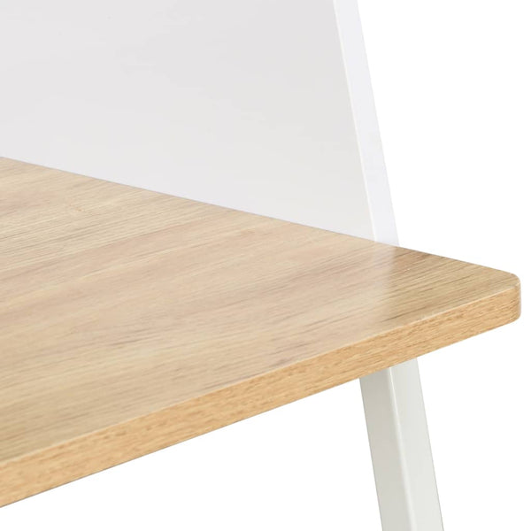 Vidaxl Desk White And Oak 90X60x88cm Home Office Desks