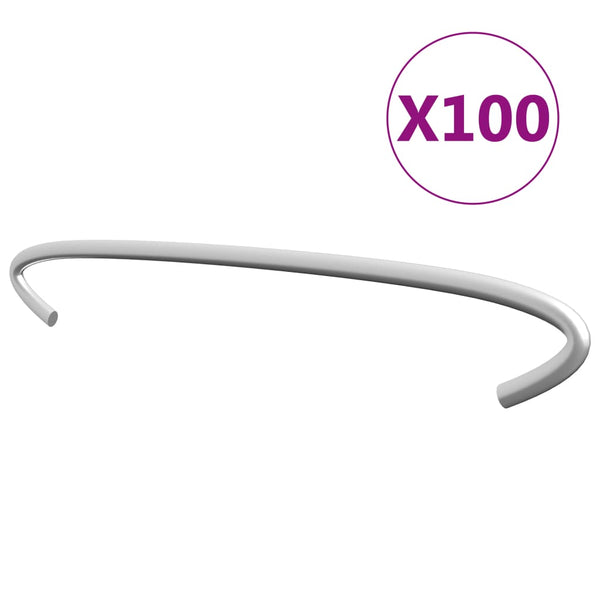 Vidaxl Gabion Hooks 100 Pcs Galvanised Steel 20 Cm Garden Fencing Accessories