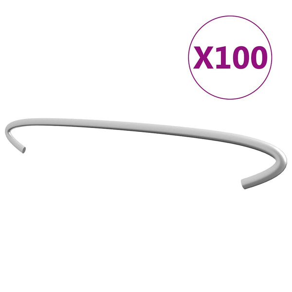 Vidaxl Gabion Hooks 100 Pcs Galvanised Steel 30 Cm Garden Fencing Accessories