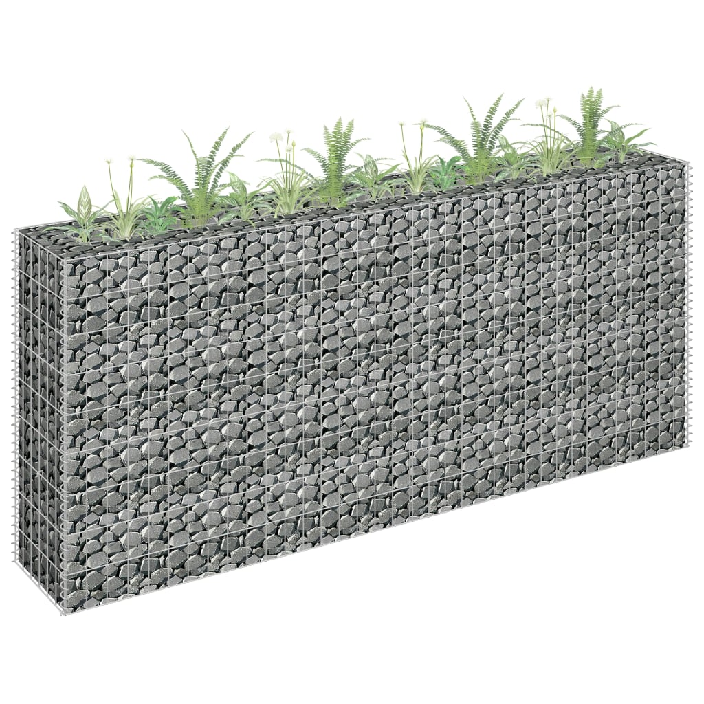 Gabion Raised Bed Galvanised Steel 180X30x90 Cm Raised Garden Beds