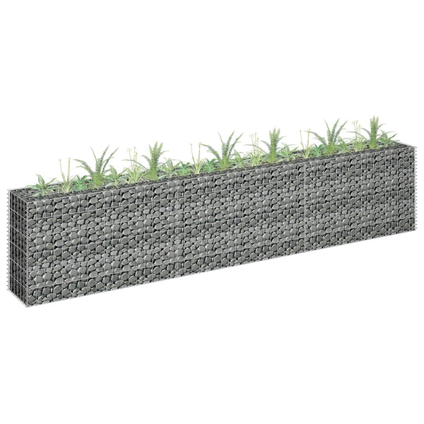 Gabion Raised Bed Galvanised Steel 270X30x60 Cm Raised Garden Beds