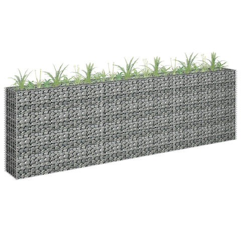 Gabion Raised Bed Galvanised Steel 270X30x90 Cm Raised Garden Beds