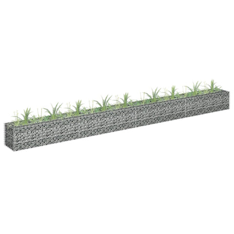 Gabion Raised Bed Galvanised Steel 360X30x30 Cm Raised Garden Beds