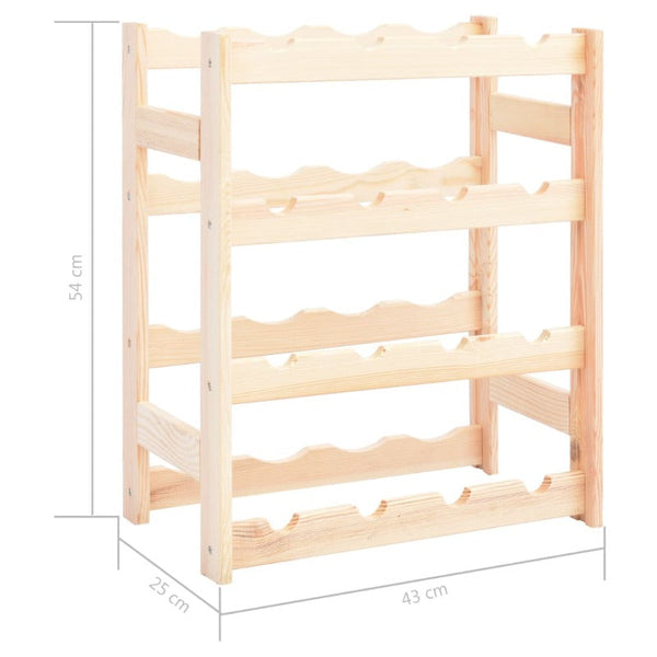 Racks Wine Rack For 16 Bottles Solid Wood Pine