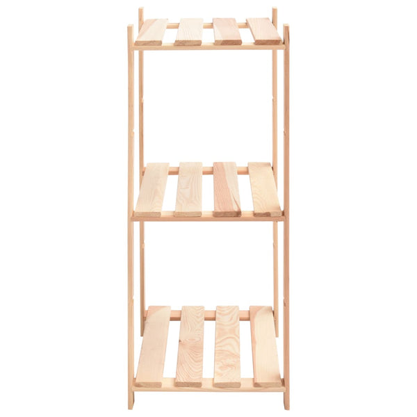 3 Tier Storage Rack 60X38x90 Cm Solid Wood Pine 150 Kg Wall Shelves