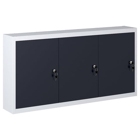Tool Cabinets & Cupboards Wall Mounted Tool Cabinet Industrial Style Metal Grey And Black