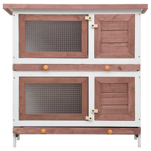 Rabbit Hutch With Wire Mesh And Waterproof Roof Small Animal Cage Small Animal Cages & Hutches