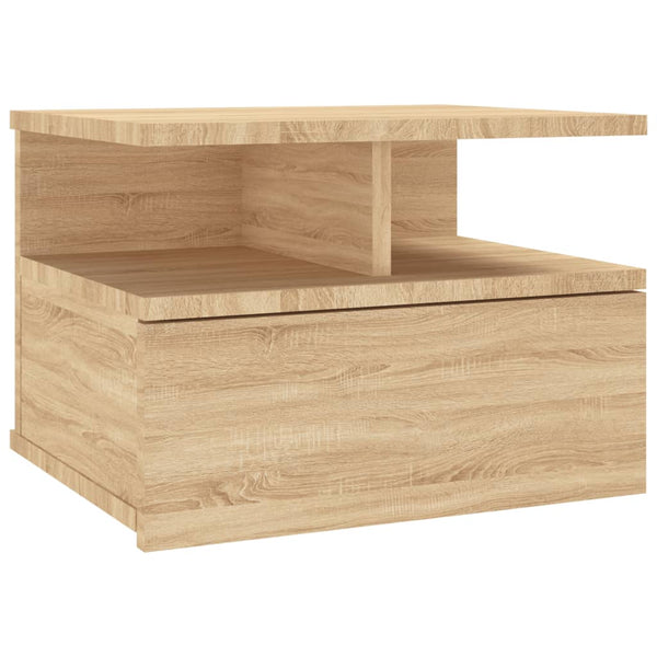 Vidaxl Floating Nightstands 2 Pcs Sonoma Oak 40X31x27 Cm Engineered Wood Bedside Tables