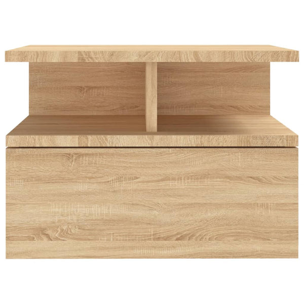 Vidaxl Floating Nightstands 2 Pcs Sonoma Oak 40X31x27 Cm Engineered Wood Bedside Tables