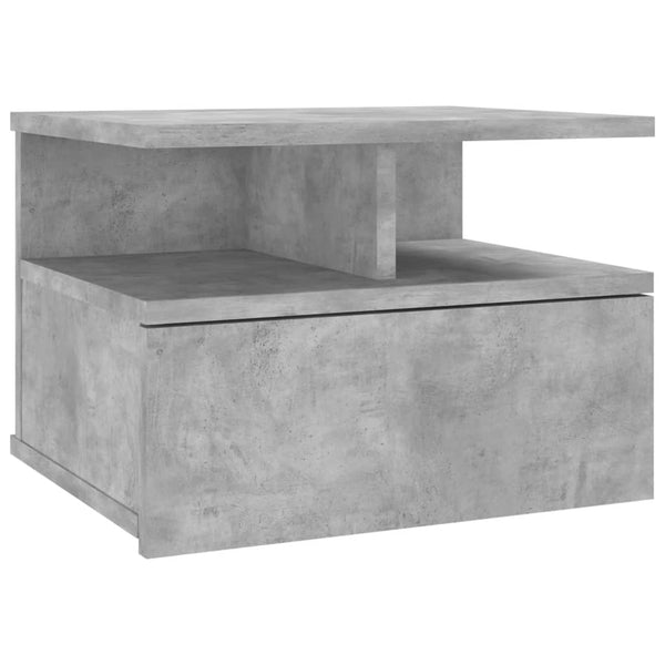 Floating Nightstands 2 Pcs Concrete Grey 40X31x27 Cm Engineered Wood Bedside Tables