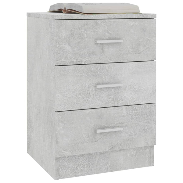 Bedside Cabinet Concrete Grey 38X35x56 Cm Engineered Wood Bedside Tables