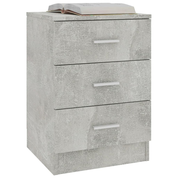 Bedside Cabinets 2 Pcs Concrete Grey 38X35x56 Cm Engineered Wood Bedside Tables