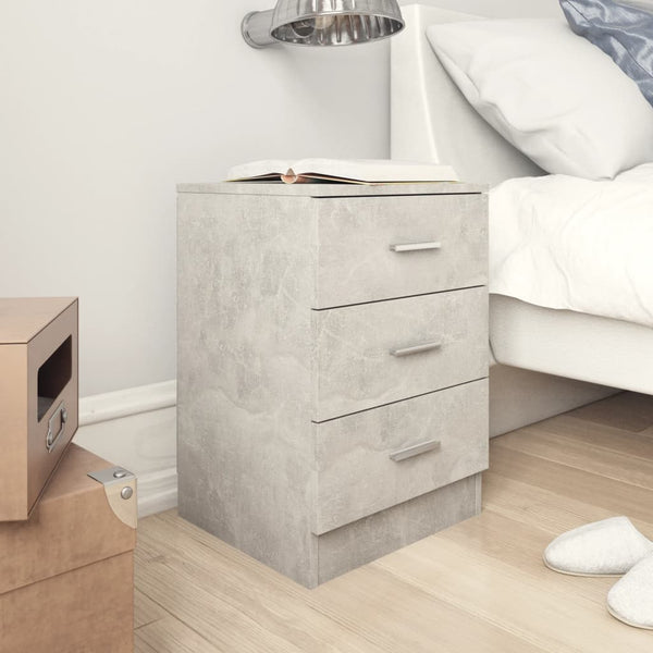 Bedside Cabinets 2 Pcs Concrete Grey 38X35x56 Cm Engineered Wood Bedside Tables