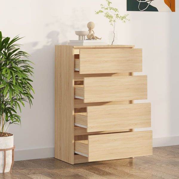 Sideboard Sonoma Oak 60X35x98.5 Cm Engineered Wood Sideboards & Buffets