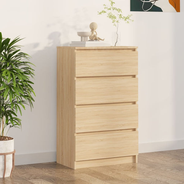 Sideboard Sonoma Oak 60X35x98.5 Cm Engineered Wood Sideboards & Buffets