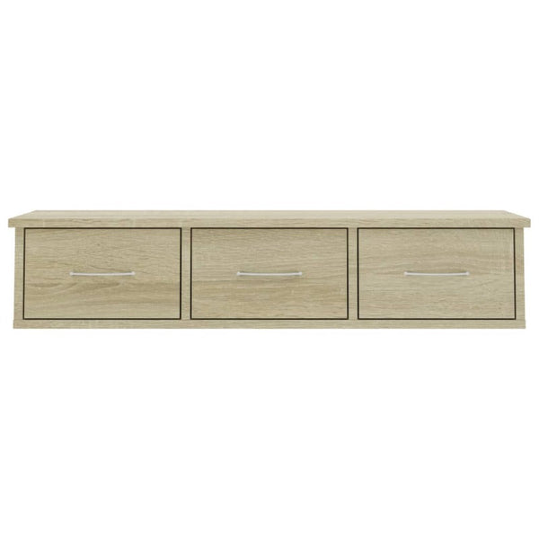 Bookshelves Wall Mounted Drawer Shelf Sonoma Oak 88X26x18.5 Cm Engineered Wood