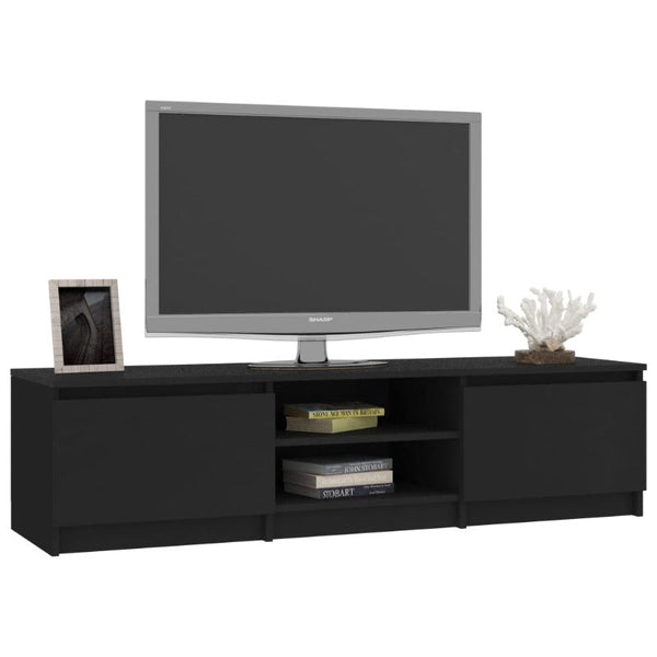 TV Stands & Entertainment Units Tv Cabinet Black 140X40x35.5 Cm Engineered Wood