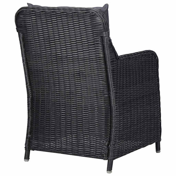 Vidaxl Garden Chairs 2 Pcs With Cushions Poly Rattan Black Patio Chairs