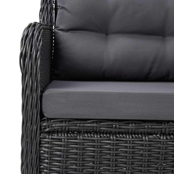 Vidaxl Garden Chairs 2 Pcs With Cushions Poly Rattan Black Patio Chairs