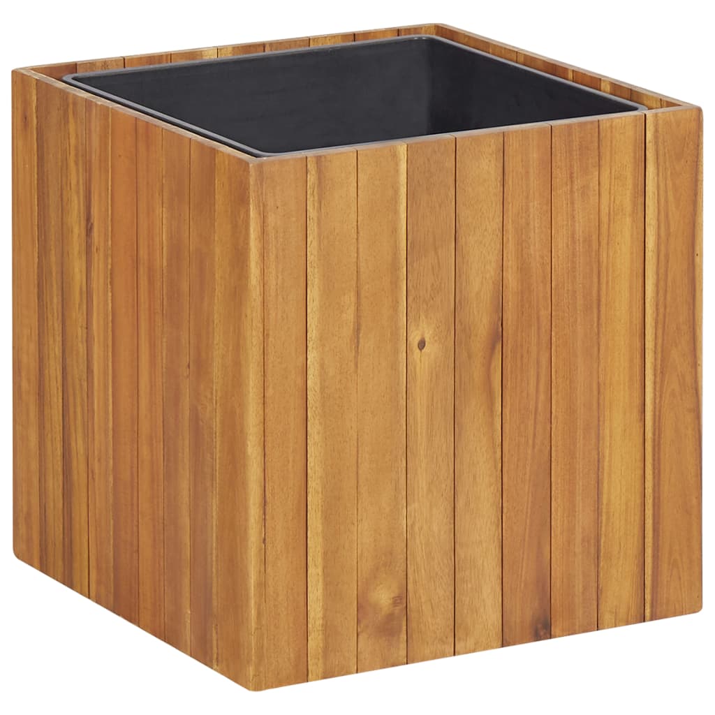 Garden Raised Bed Pot 43.5X43.5X44 Cm Solid Acacia Wood Raised Garden Beds