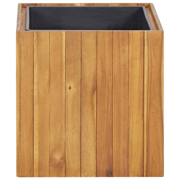 Garden Raised Bed Pot 43.5X43.5X44 Cm Solid Acacia Wood Raised Garden Beds