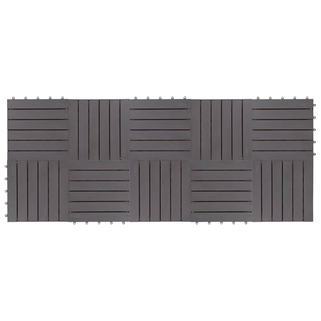 Vidaxl Decking Tiles 10 Pcs Grey Wash 30X30 Cm Solid Acacia Wood Decking Fixtures & Spacers