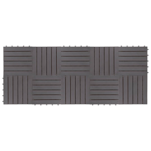 Vidaxl Decking Tiles 10 Pcs Grey Wash 30X30 Cm Solid Acacia Wood Decking Fixtures & Spacers