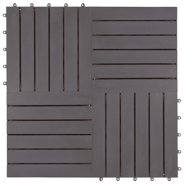 Vidaxl Decking Tiles 10 Pcs Grey Wash 30X30 Cm Solid Acacia Wood Decking Fixtures & Spacers
