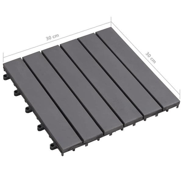 Vidaxl Decking Tiles 10 Pcs Grey Wash 30X30 Cm Solid Acacia Wood Decking Fixtures & Spacers