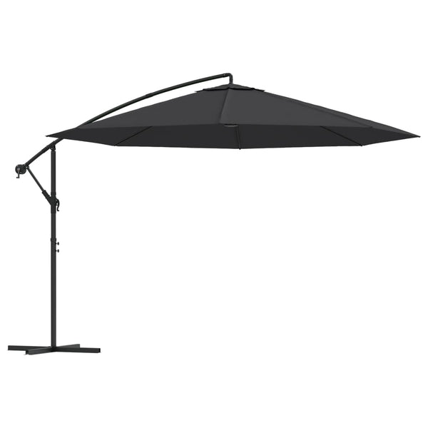 Cantilever Umbrella With Aluminium Pole 350 Cm Black Patio Umbrellas