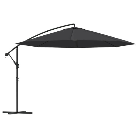 Cantilever Umbrella With Aluminium Pole 350 Cm Black Patio Umbrellas