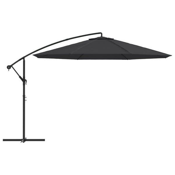 Cantilever Umbrella With Aluminium Pole 350 Cm Black Patio Umbrellas