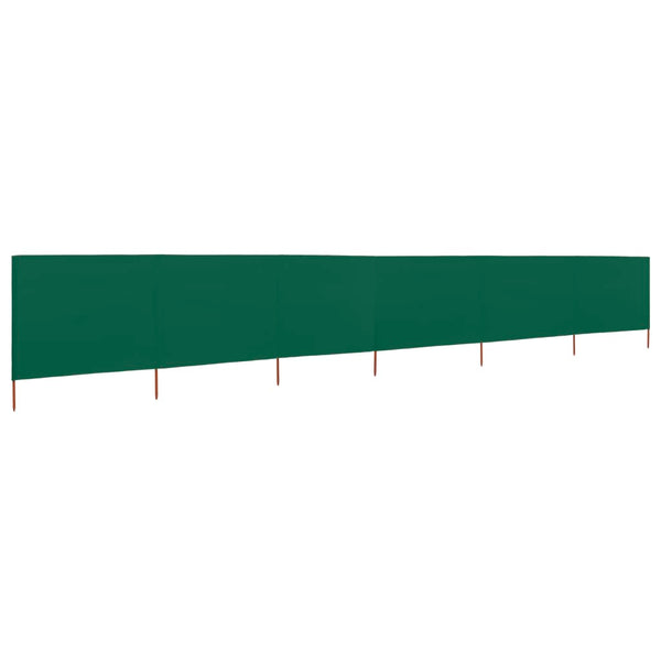 6-Panel Wind Screen Fabric 800X120 Cm Green