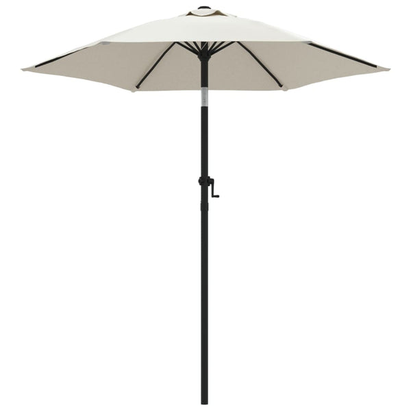 Vidaxl Garden Parasol Sand White 200X224 Cm Aluminium Patio Umbrellas