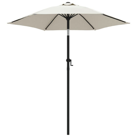 Vidaxl Garden Parasol Sand White 200X224 Cm Aluminium Patio Umbrellas