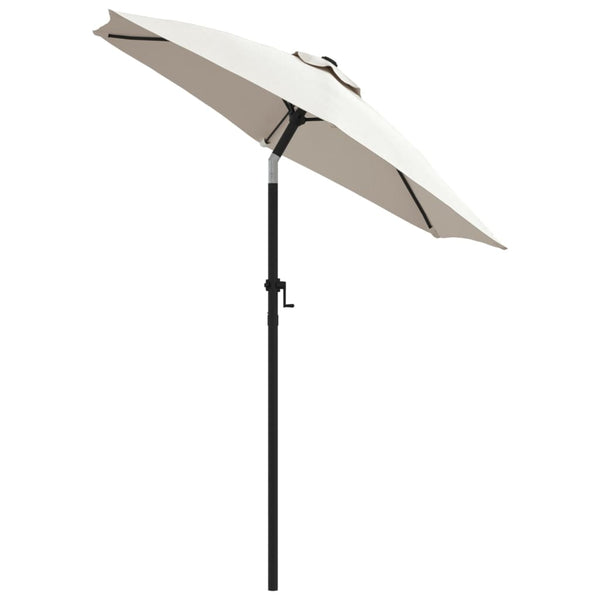 Vidaxl Garden Parasol Sand White 200X224 Cm Aluminium Patio Umbrellas