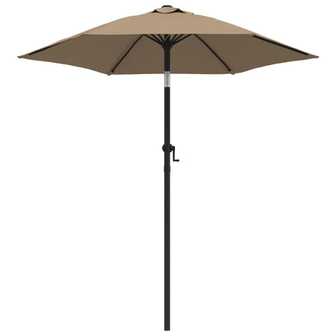 Vidaxl Garden Parasol Taupe 200X224 Cm Aluminium Patio Umbrellas