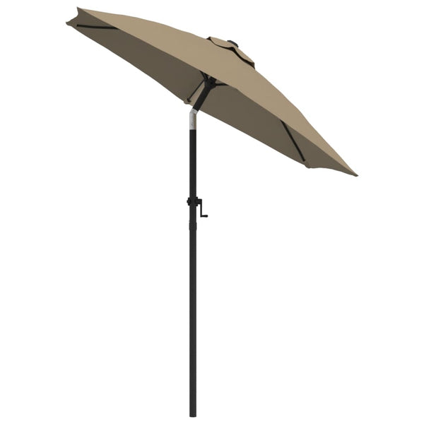 Vidaxl Garden Parasol Taupe 200X224 Cm Aluminium Patio Umbrellas