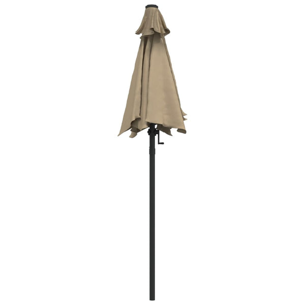 Vidaxl Garden Parasol Taupe 200X224 Cm Aluminium Patio Umbrellas