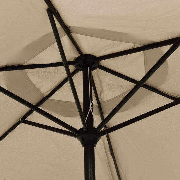 Vidaxl Garden Parasol Taupe 200X224 Cm Aluminium Patio Umbrellas